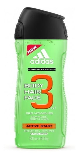 Adidas, Hair & Body 3, Żel pod prysznic, 250 ml Adidas