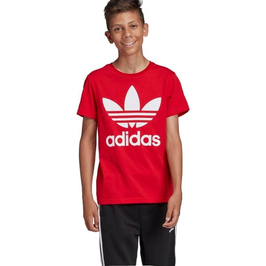 Adidas, Koszulka chłopięca, Trefoil ED7795, czerwony, rozmiar 140 Adidas
