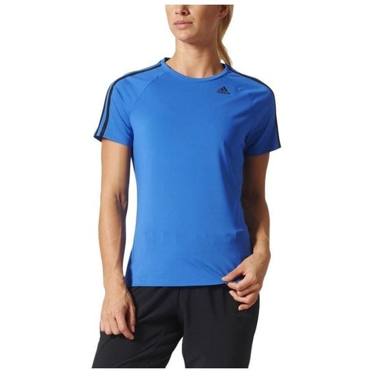 Adidas koszulka Climalite Designed To Move Tee 3 Stripes niebieska BK2683 L Adidas