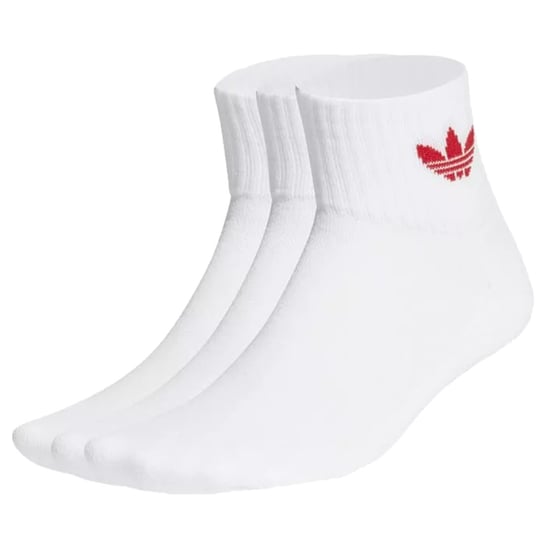 adidas Mid-Cut Crew Socks 3 Pairs GN3083, Kobieta/Mężczyzna, Skarpetki, Biały Adidas