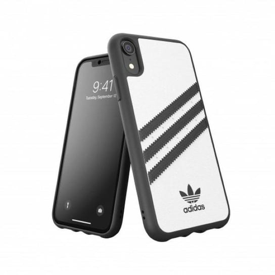 Adidas Moulded Case PU etui obudowa do iPhone XR biało-czarny/white-black 32808 Adidas
