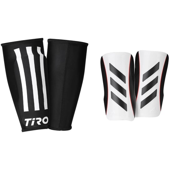Adidas, Nagolenniki, Tiro SG LGE Junior GI7685, biało-czarny, rozmiar L Adidas