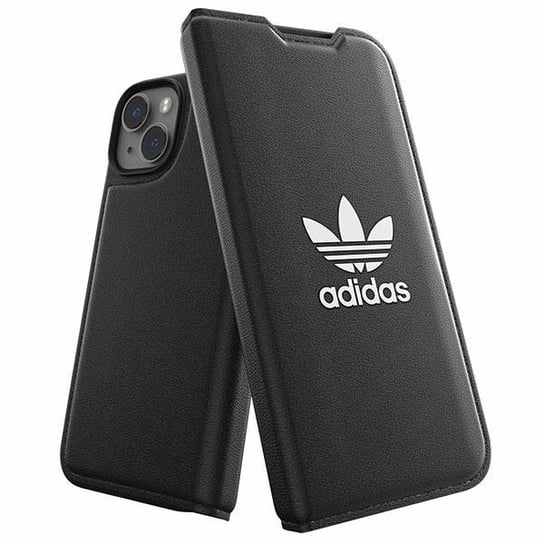 Adidas OR Booklet Case BASIC etui obudowa do iPhone 14 6.1" czarno biały/black white 50181 Adidas