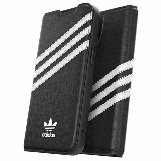 Adidas OR Booklet Case PU etui obudowa do iPhone 14 6.1" czarno biały/black white 50195 Adidas
