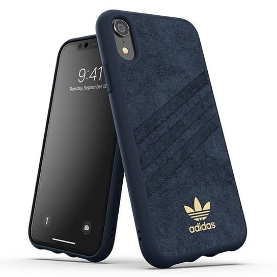 Adidas OR Moulded Case ULTRASuede etui obudowa do iPhone Xr niebieski/blue 34999 Adidas