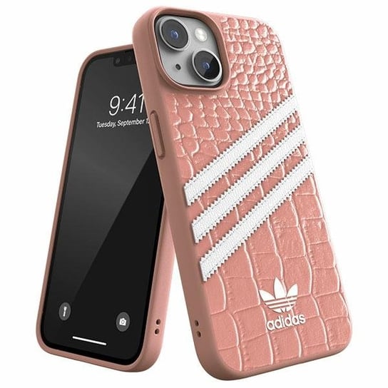 Adidas OR Samba Alligator etui obudowa do iPhone 14 6.1" różowo-biały/mauve-white 50199 Adidas