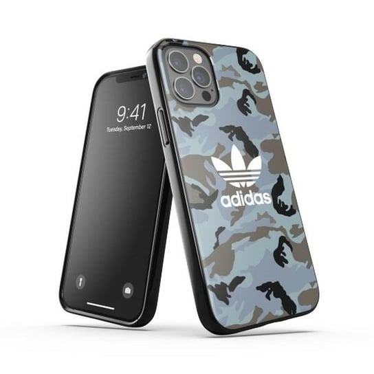 Adidas OR SnapCase Camo iPhone 12/12 Pro niebiesko/czarny 43702 Adidas