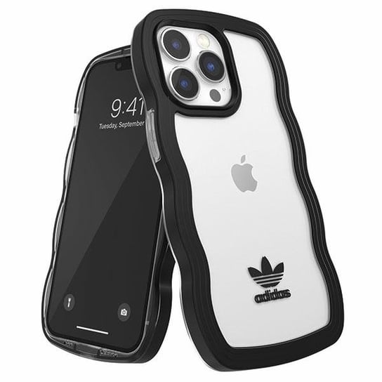Adidas OR Wavy Case etui obudowa do iPhone 13 Pro /13 6,1" czarny-przezroczysty/black-transparent 51900 Adidas