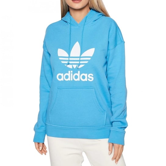 Adidas Originals bluza damska Trefoil Hoodie niebieska HE6952 S Adidas Originals