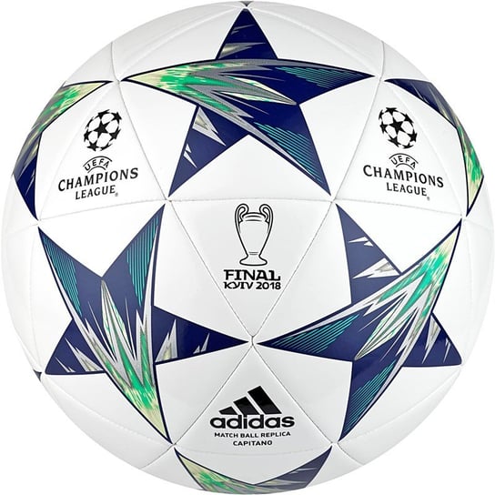 Adidas, Piłka nożna, Finale Kiev Capitano, biało-niebieski, rozmiar 5 Adidas