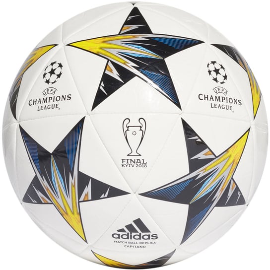 Adidas, Piłka nożna, Finale Kiev Capitano, biało-żółty, rozmiar 5 Adidas