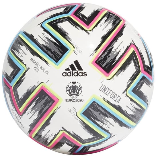 Adidas, Piłka nożna, Mistrzostwa Europy 2020, Uniforia mini, biały, rozmiar 1 Adidas