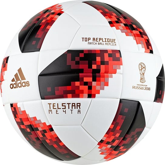 Adidas, Piłka nożna, MŚ Telstar Mechta Knock Out Top Replica CW4683, biały, rozmiar 5 Adidas