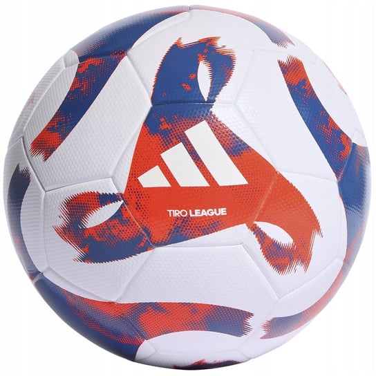 Adidas, Piłka nożna Tiro League TSBE HT2422, biało-czerwono-niebieska, rozmiar 5 Adidas