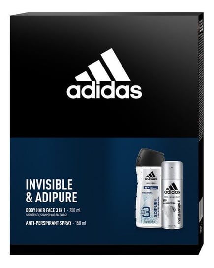 Adidas, Pro Invisible & Adipure, zestaw kosmetyków, 2 szt. Adidas