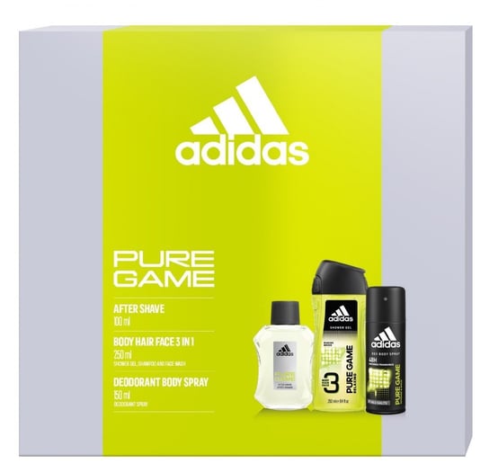 Adidas, Pure Game, Zestaw kosmetyków do pielęgnacji, 3 szt. Adidas