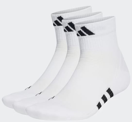 Adidas, Skarpety Performance Cushioned Mid-Cut Socks, HT3450, 3 pary, białe, rozmiar L Adidas