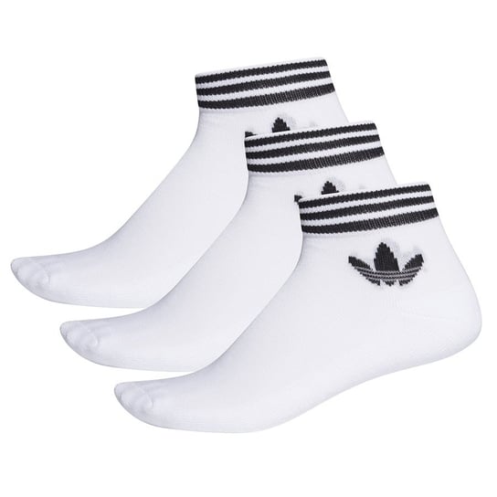 Adidas, Skarpety sportowe, Originals Trefoil Ankle Socks 3P EE1152, biały, rozmiar 35/38 Adidas