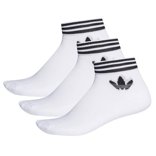 Adidas, Skarpety sportowe, Originals Trefoil Ankle Socks 3P EE1152, biały, rozmiar 39/42 Adidas