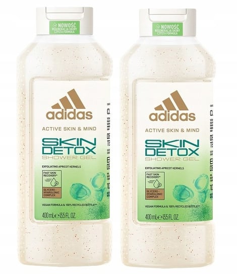 Adidas, Skin Detox Shower Gel, Żel pod prysznic, 2x400ml Adidas