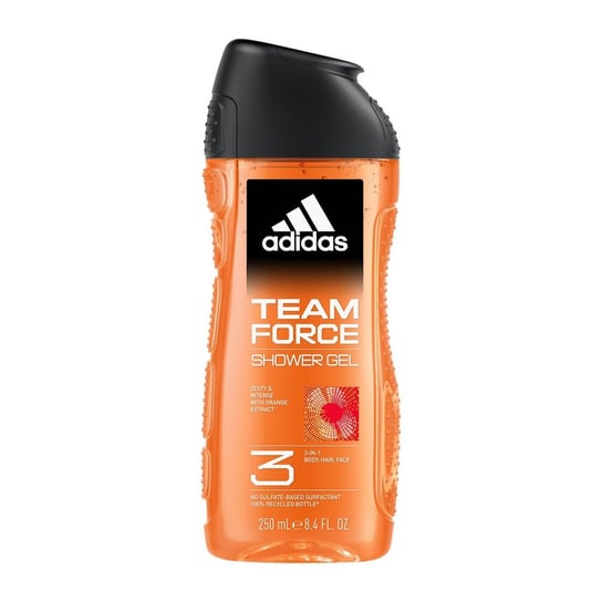 Adidas, Team Force, Żel pod prysznic dla mężczyzn 3w1, 250 ml Adidas