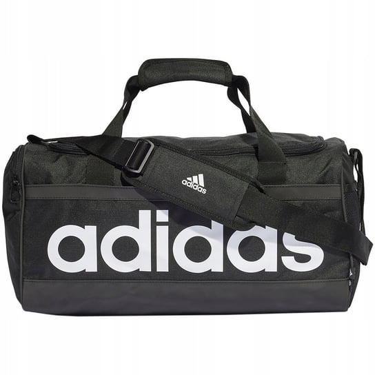 Adidas, Torba sportowa, Essentials Linear Duffel M, HT4743, czarno-biała Adidas