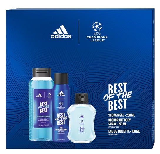 Adidas, Uefa Champions League, Best Of The Best, zestaw prezentowy Kosmetyków, 3 Szt. Adidas