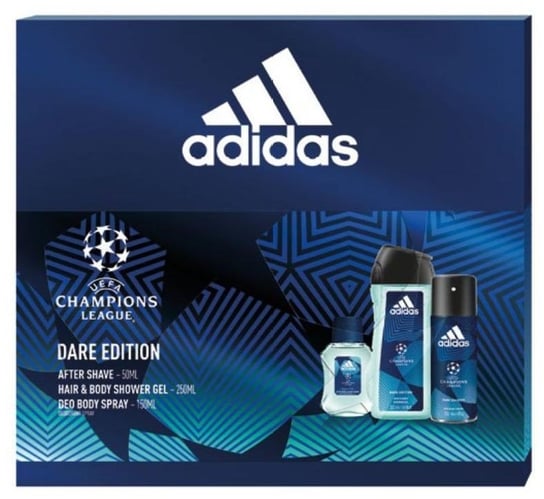 Adidas, Uefa Champions League Dare Edition, Zestaw kosmetyków do pielęgnacji, 3 szt. Adidas