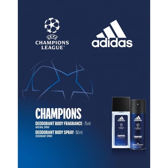 Adidas, UEFA Champions League, Zestaw kosmetyków do pielęgnacji, 2 szt. Adidas