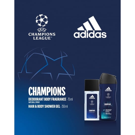 Adidas, UEFA Champions League, Zestaw kosmetyków do pielęgnacji, 2 szt. Adidas