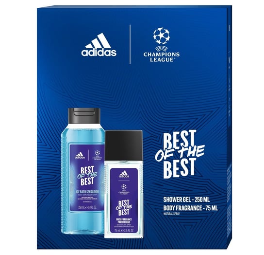 ADIDAS UEFA CHAMPIONS LEAGUE Zestaw prezentowy Best of The Best (Dezodorant naturalny spray 75ml + żel pod prysznic 3w1 250ml) Inna marka