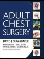 Adult Chest Surgery Krasna Mark J., Mentzer Steven, Sugarbaker David J., Bueno Raphael, Zellos Lambros
