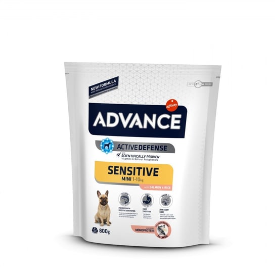 ADVANCE Mini Sensitive - sucha karma dla psów ras małych z wrażliwością pokarmową 800g [921514] ADVANCE