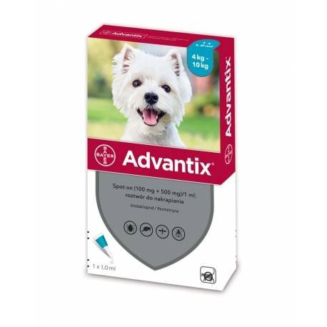 Advantix dla psów 4-10kg (pipeta 1ml) Bayer