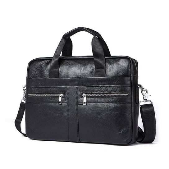 Advocate Leather Briefcase Skórzana Torba Macbook / Laptop 15/16" (Black) D-pro