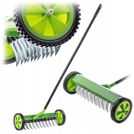 AERATOR WERTYKULATOR RĘCZNY DO TRAWY TRAWNIKA NA KÓŁKACH TRZONEK AREATOR KADAX