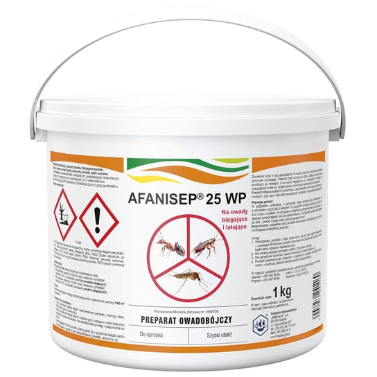 Afanisep 25 Wp Środek W Proszku Do Oprysku Na Muchy, Mrówki, Karaluchy, Pluskwy, Rybiki 1 Kg Fregata