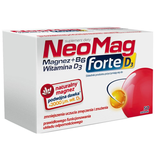 Aflofarm, NeoMag Forte D3, Suplement diety, 50 tab. Aflofarm