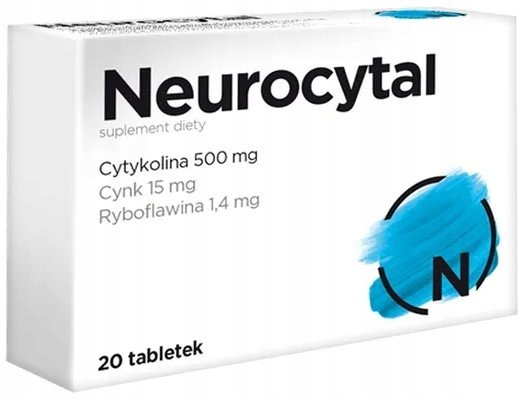 Aflofarm, Neurocytal, Układ Nerwowy Cynk, 20 Tabletek Suplement diety Aflofarm
