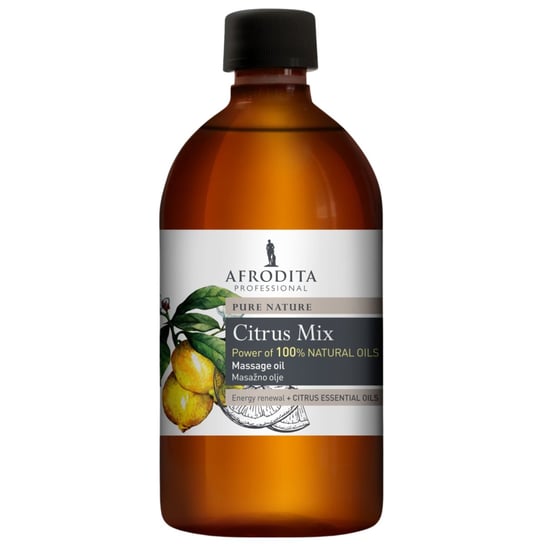 Afrodita, Massage Oil Citrus Mix, Naturalny Olejek Do Masażu, 500ml Afrodita