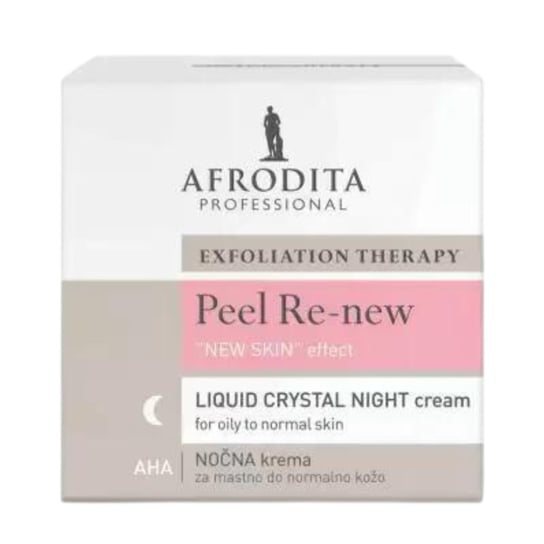 Afrodita, Peel Re-New Liquid Crystal, Krem Na Noc Do Skóry Tłustej I Normalnej, 50ml Afrodita