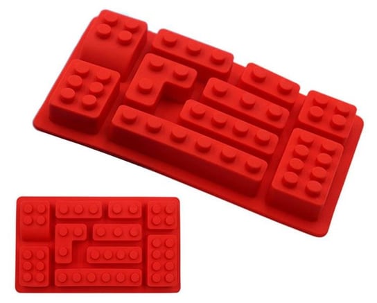 AG433E FORMY DO WYPIEKÓW PĄCZKÓW KLOCKI LEGO SILIKON 10 szt czerwone Aptel