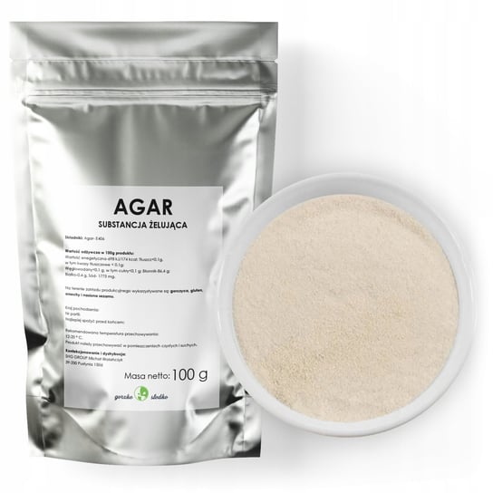 Agar Substancja Żelująca Żelatyna Naturalana 100G GORZKOISLODKO