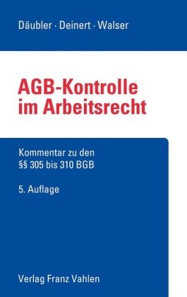 AGB-Kontrolle im Arbeitsrecht Vahlen