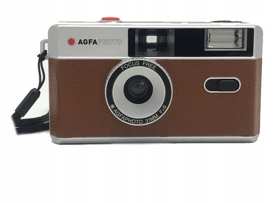 Agfa Agfaphoto Aparat Analogowy Na Film 35mm (135) + Lampa - Brązowy AGFAPHOTO