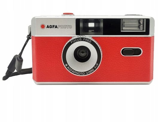 Agfa Agfaphoto Aparat Analogowy Na Film 35mm (135) + Lampa - Czerwony AGFAPHOTO