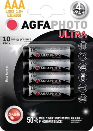 Agfa Bateria Ultra AAA / R03 4 szt. AGFAPHOTO