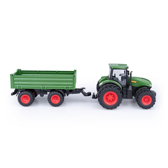 Agro Pojazdy, Traktor RC + przyczepa, zielony Dumel