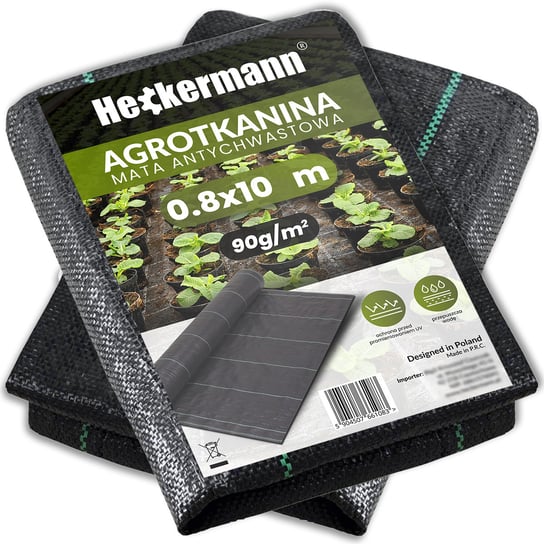 Agrotkanina Heckermann 0,8x10m 90g/m2 Czarna Heckermann