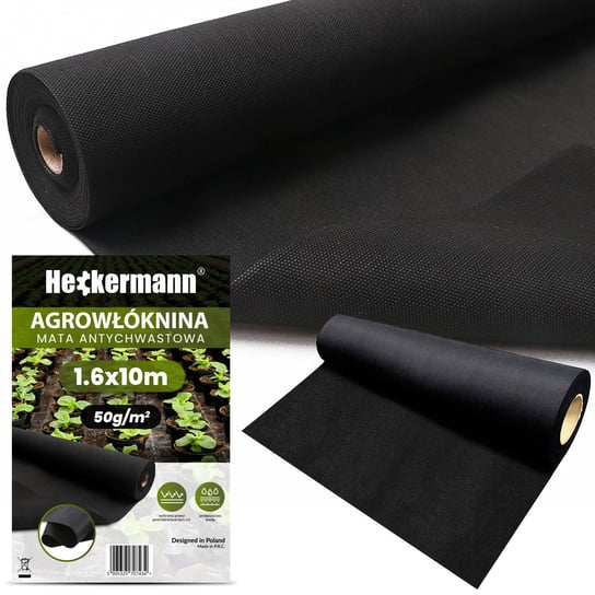 Agrowłóknina Heckermann 1,6x10m 50g/m2 Czarna Heckermann